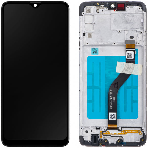 Display cu Touchscreen Samsung Galaxy A20s A207, cu Rama, Negru, Service Pack GH81-17774A